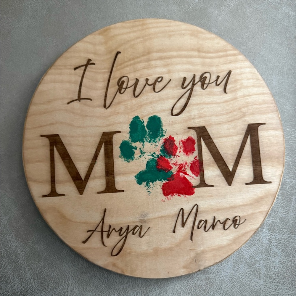 Wooden I Love You Mom Wall Decor - Picture 5 of 6
